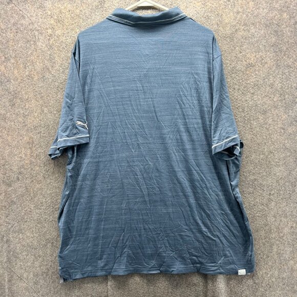 Puma Polo Shirt Mens XXL Blue Heather Ambassador Golf logo Golfer Stretch - Picture 10 of 10